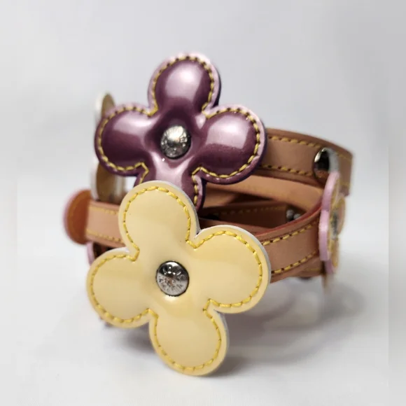 Authentic Louis VuittonVernis Fleur Double Wrap Bracelet